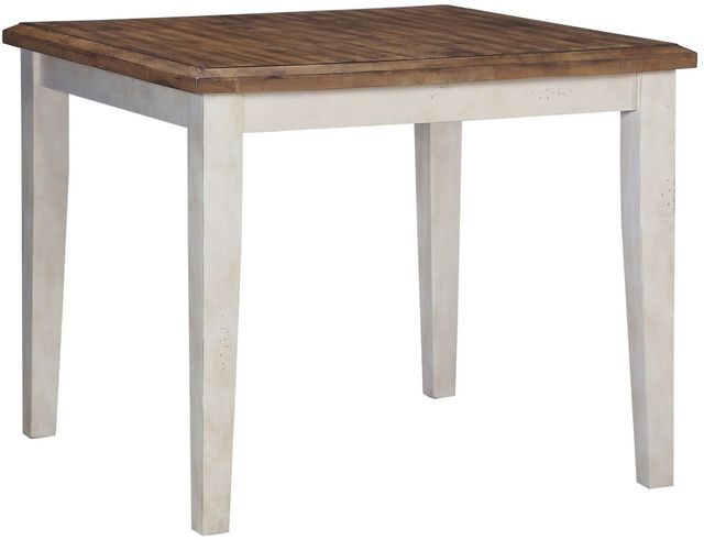Tennessee Enterprises, Inc. Smart Buy Walnut/Antique White Leg Table 0