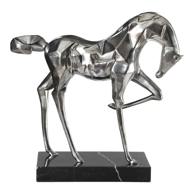 Uttermost® Phoenix Nickel Horse Statue-0