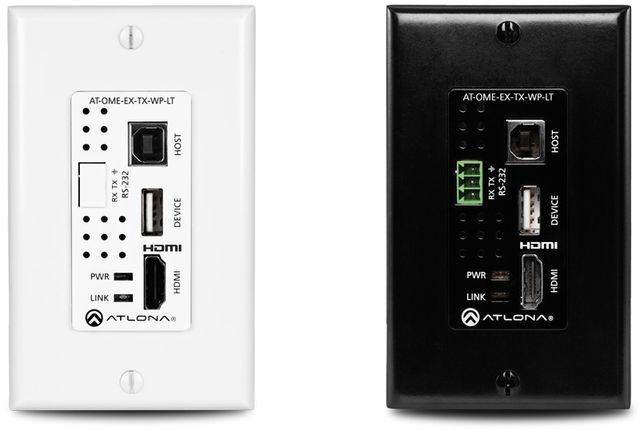 Atlona® Omega™ Wallplate HDBaseT TX/RX for HDMI with USB 2