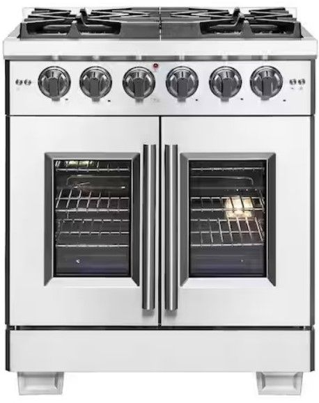 FORNO® Capriasca 30" Stainless Steel Pro Style Gas Range-0