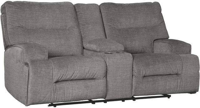 Signature Design by Ashley® Coombs Charcoal Reclining Loveseat-0