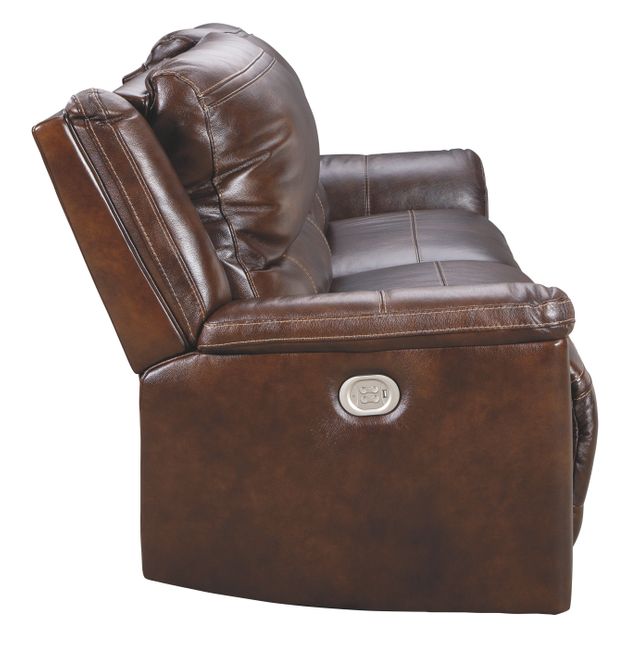 Signature Design by Ashley® Catanzaro Mahogany 2 Seat Power Reclining Sofa Adjustable Headrest-2