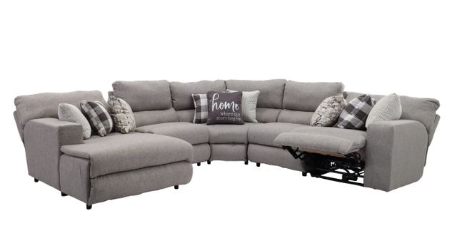 Catnapper® Rockport Grey 5-Piece Power Reclining Sectional | Miskelly ...