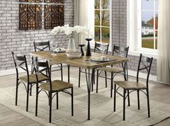 Furniture of America® Banbury 7-Piece Gray/Dark Bronze Dining Set