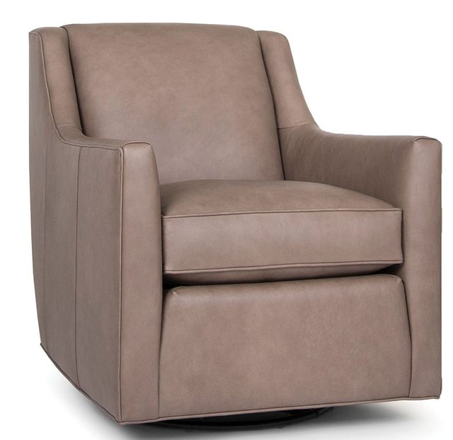 Smith Brothers 549 Collection Taupe Leather Swivel Chair