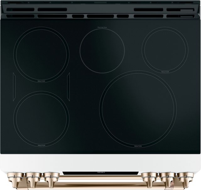 Café™ 30" Matte White Slide In Double Oven Induction Range-1