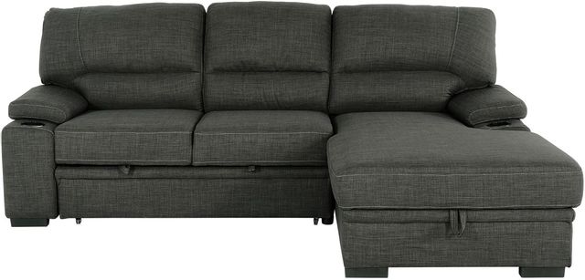 Primo Gallo 2-Piece Grey Sectional Sleeper Sofa with Storage-0