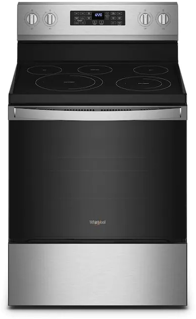 Whirlpool® 30" Fingerprint Resistant Stainless Steel Freestanding Electric Range with 5-in-1 Air Fry Oven-WFE550S0LZ