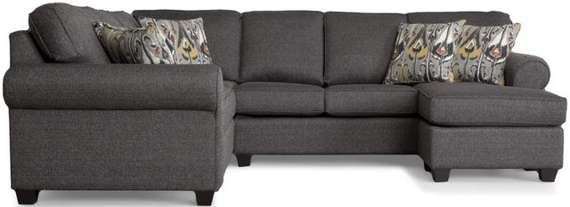 Decor-Rest® Furniture LTD 2576 2-Piece Dark Gray Sectional Sofa 1