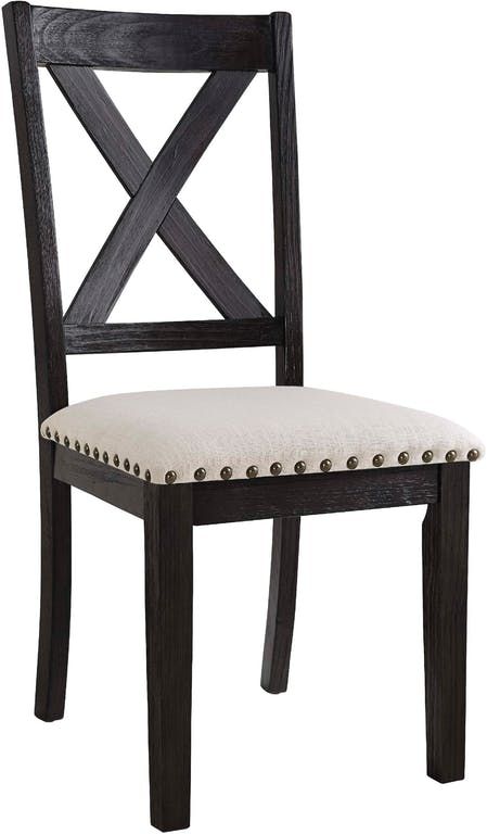 Elements International Greystone Marble Wood Back Side Chair