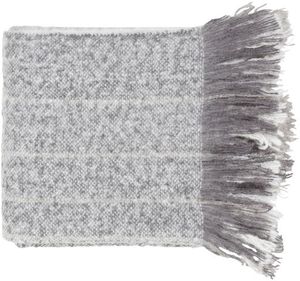 Surya Arrah Medium Gray 50"x60" Throw Blanket
