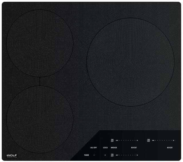 Wolf® 24" Black Glass Contemporary Induction Cooktop 0