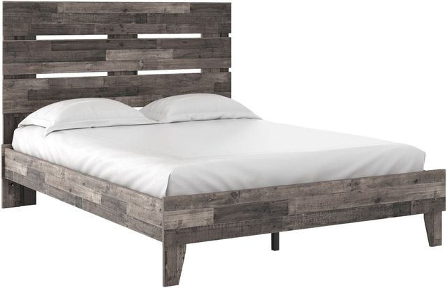 Signature Design by Ashley® Neilsville Multi Gray Queen Panel Platform Bed