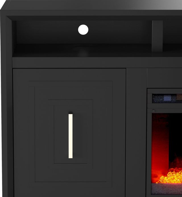 Legends Furniture Inc. Sunset Seal Skin Black 67" Fireplace Console 6