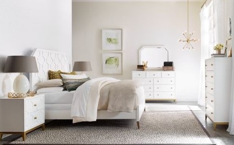 Legacy Classic Furniture Chelsea by Rachael Ray Bright White 4 Piece King Panel Bedroom Set