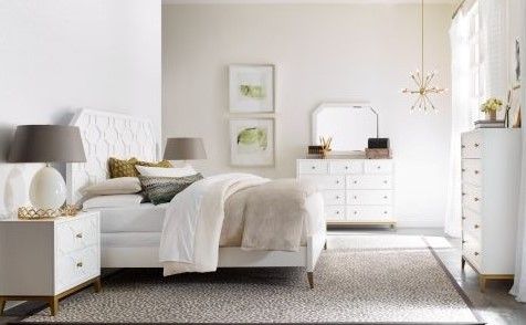 Legacy Classic Furniture Chelsea by Rachael Ray Bright White 4 Piece King Panel Bedroom Set-0