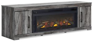 Signature Design by Ashley® Baystorm Gray 75" TV Stand with Electric Fireplace