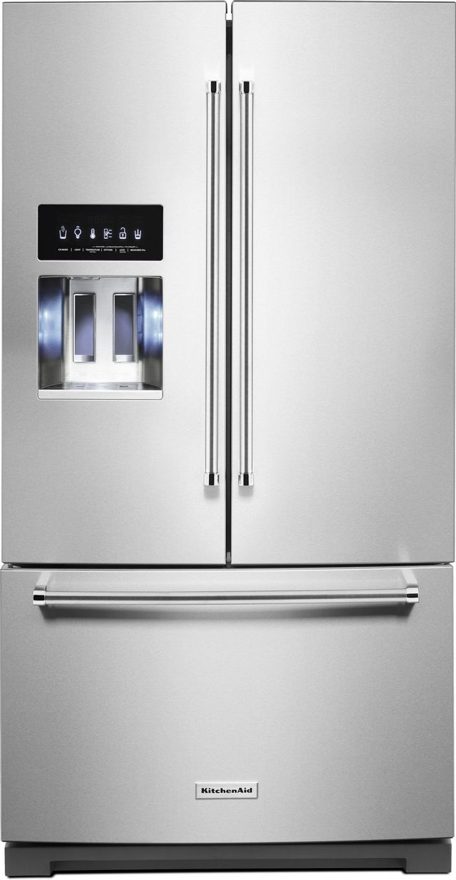 KitchenAid® 27 Cu. Ft. Stainless Steel with PrintShield™ Finish French Door Refrigerator-0