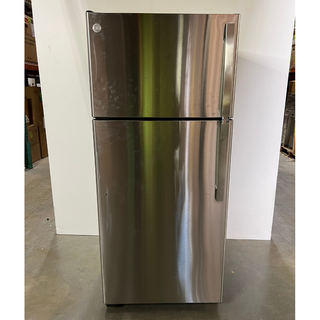 OUT OF BOX GE® 16.6 Cu. Ft. Stainless Steel Top Freezer Refrigerator