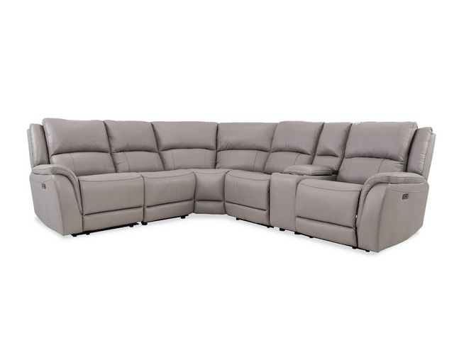 Stone 6 Piece Leather Sectional-1