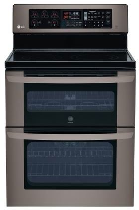 LG 30" Free Standing Electric Double Oven Range-Black Stainless Steel 0