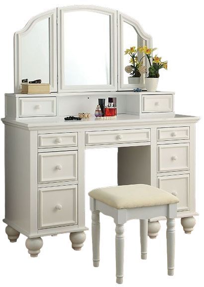 Furniture of America® Athy 3-Piece White Vanity Set
