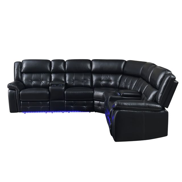 Holbrook Black 3 Pc Power Reclining Sectional 1