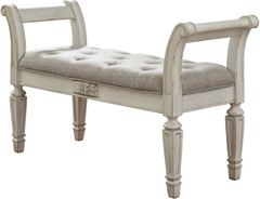 Signature Design by Ashley® Realyn Antique White Accent Bench