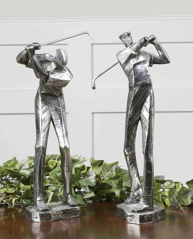 Uttermost® Metallic Silver Practice Shot Figurines-2