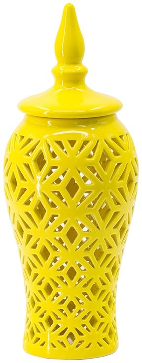 A & B Home Sunny Yellow 11" Jar
