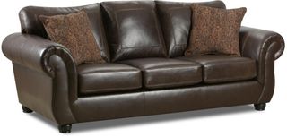 Lane® Furniture 8059 Fischer Davenport Walnut Leather Sofa