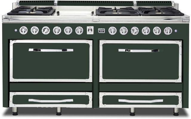 Viking® Tuscany 66" Blackforest Green Dual Fuel Pro-Style Dual Fuel Natural Gas Range