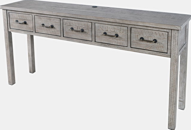 Jofran Inc. North Coast Gray Wash 5 Drawer Accent Console Table 3