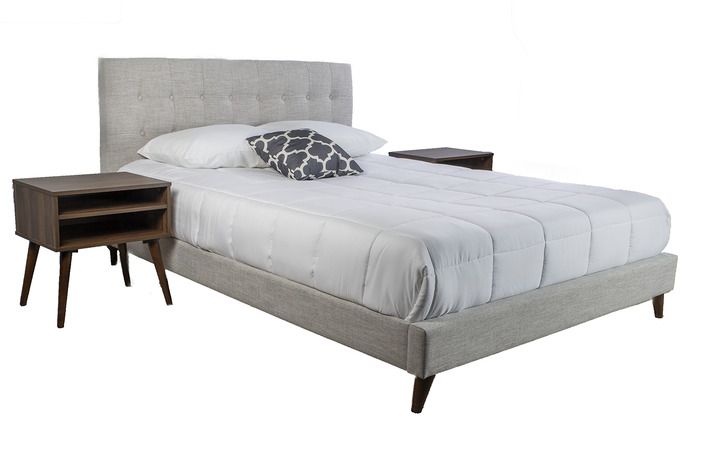 Bernards Myla Grey Bed with 2 Nightstand | Bob Mills Furniture