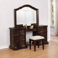 Avalon Furniture Oak Vanity Bench-1