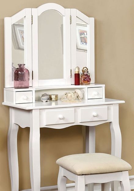 Furniture of America® Janelle White Vanity-0