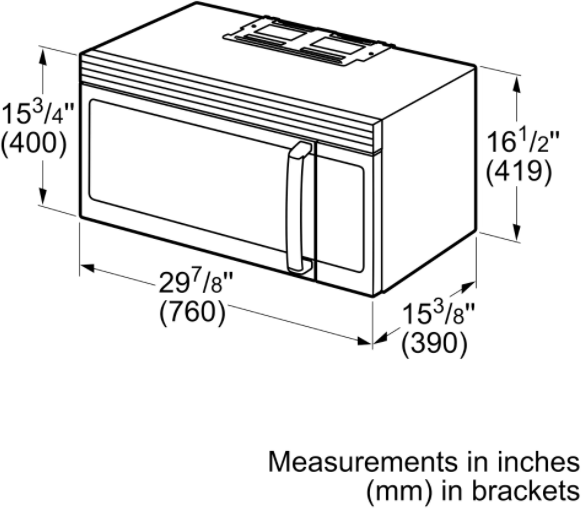 Four à micro-ondes à hotte intégrée Bosch® de 1,6 pi³ de 30 po - Acier inoxydable 1