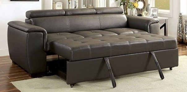 Furniture of America® Holywell Gray Sleeper Sofa 3