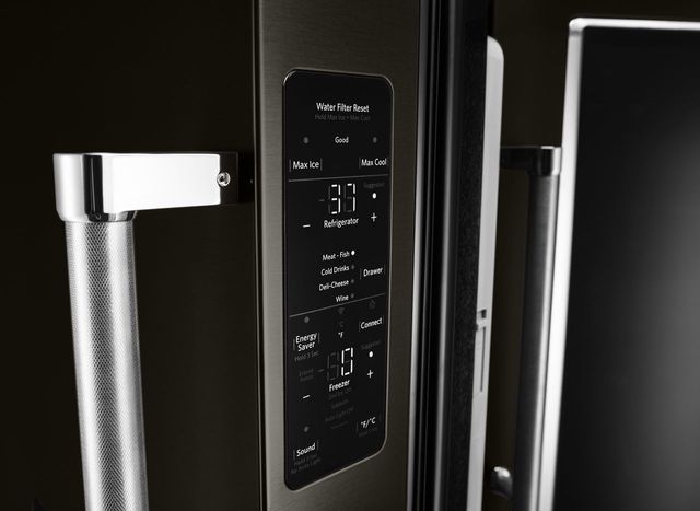 KitchenAid® 23.5 Cu. Ft. Black Stainless Steel Counter Depth French Door Refrigerator 6
