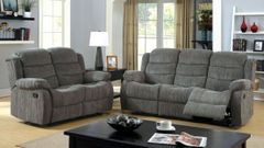 Furniture of America® Millville 2 Piece Gray Motion Sofa and Love Seat