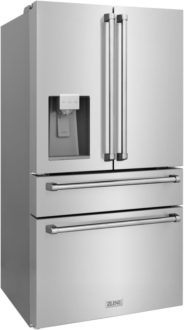 ZLINE 21.6 Cu. Ft. Fingerprint Resistant Stainless Steel Counter Depth French Door Refrigerator-3