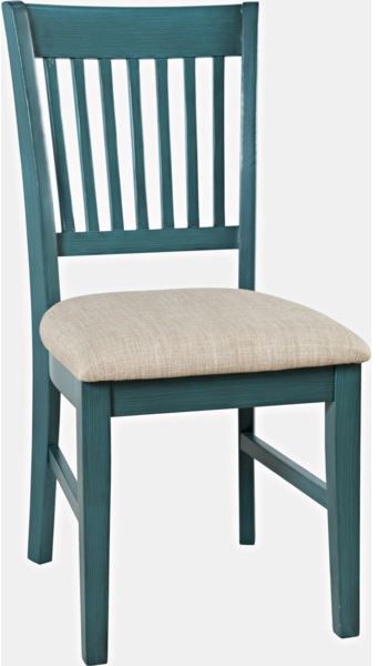 Jofran Inc. Craftsman Antique Blue Desk Chair-1