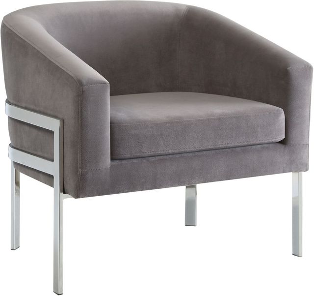 Coaster® Grey Barrel Back Accent Chair With Sloped Arm