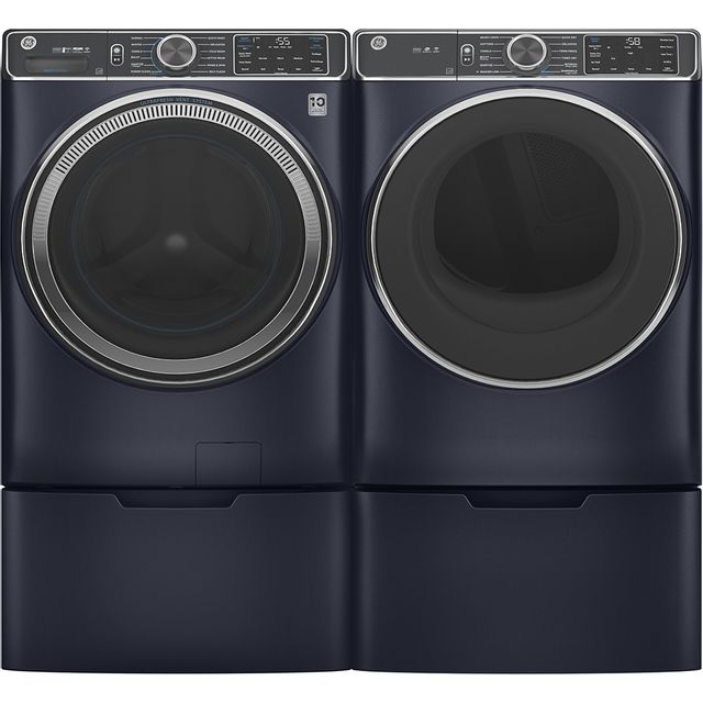 GE® Sapphire Blue Front Load Laundry Pair 4