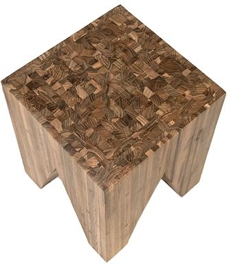 Dovetail Furniture Wedge Natural End Table 1