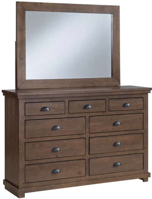 Progressive® Furniture Memphis 2-Piece Auburn Cherry Dresser and Mirror Set