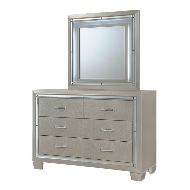 Platinum Youth Champagne Dresser and Mirror-0