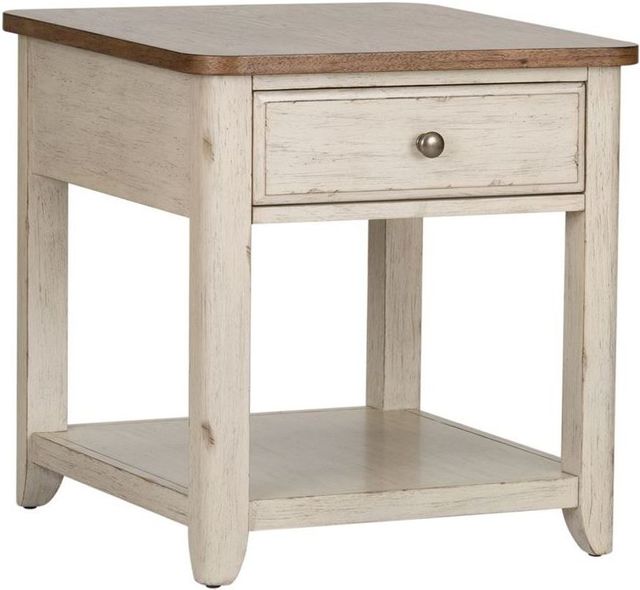 Liberty Furniture Farmhouse Reimagined End Table With Basket 5
