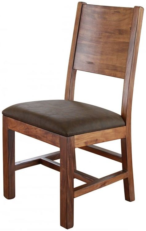 International Furniture© (2x) 866 Parota Brown Side Chairs