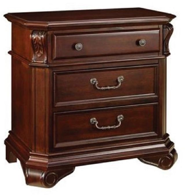 New Haven 7 Pc Merlot Dark Wood Queen Bedroom Set With Dresser, Mirror, 3  Pc Queen Panel Bed, Nightstand